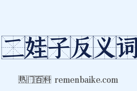 二娃子反义词是什么意思的图片